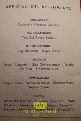Calendario 79° Reggimento fanteria roma 1938 | Military Arsenal