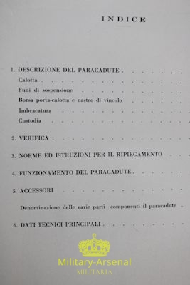 Manuale istruzione sul paracadute C.M.P. 1955 | Military Arsenal