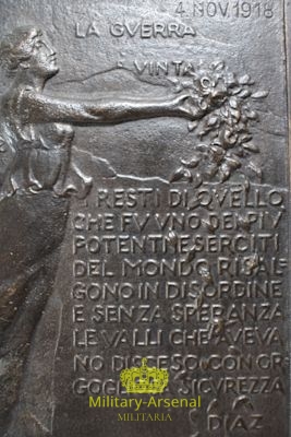 Placca in bronzo discorso Diaz 1918 | Military Arsenal