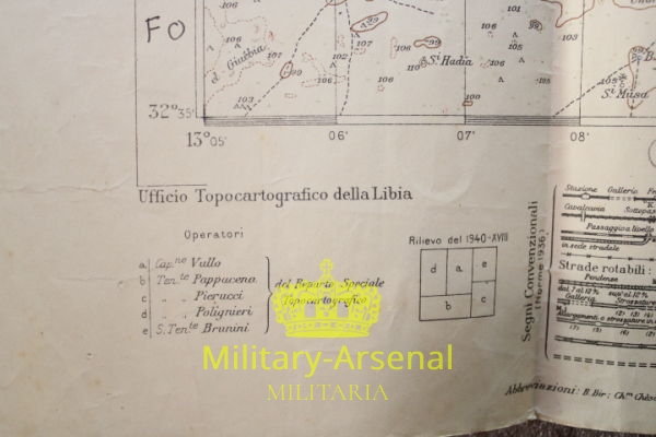 Castel Benito Libia Milizia carta topografica | Military Arsenal