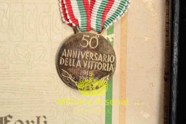 Diploma ricordo cinquantesimo annivesario della vittoria Forlì | Military Arsenal