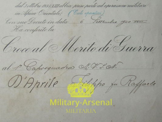 Diploma M.V.S.N. | Military Arsenal