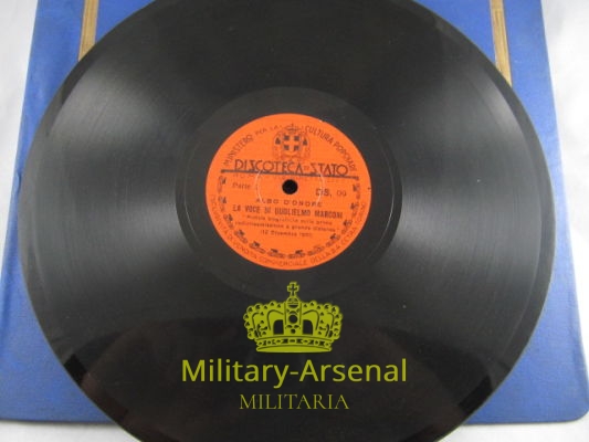 Guglielmo Marconi disco 78 giri Discoteca di Stato | Military Arsenal