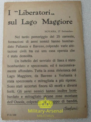 Volantino Repubblica Sociale | Military Arsenal