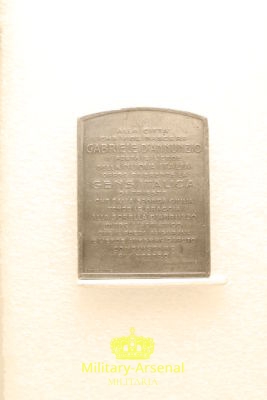 Gabriele D'Annunzio placchetta Gens Italica | Military Arsenal