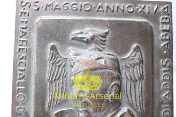 Placca da scivania Guerra d'Africa Badoglio | Military Arsenal