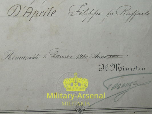 Diploma M.V.S.N. | Military Arsenal
