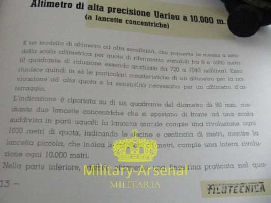 Regia Aeronautica Altimetro Filotecnica Salmoiraghi | Military Arsenal