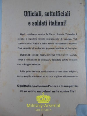 Volantino di Propaganda RSI | Military Arsenal