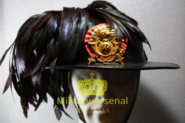  WW II Cappello " MORETTO" da Ufficiale del Corpo dei Bersaglieri 3° reggimento | Military Arsenal