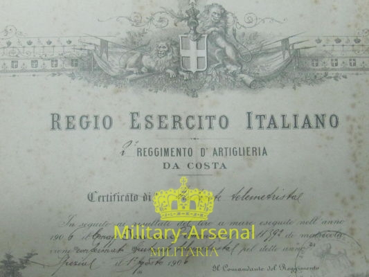 Diploma Telemetrista 1906 | Military Arsenal