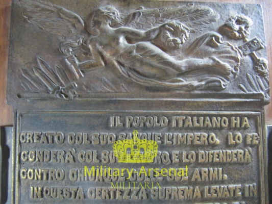 P.N.F. Guerra d' Africa placca in bronzo | Military Arsenal