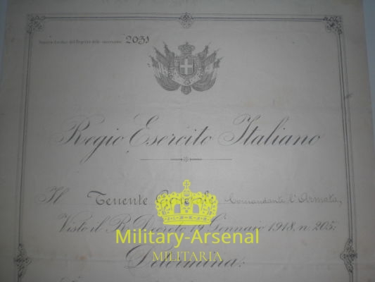 Diploma Croce al Merito di Guerra | Military Arsenal
