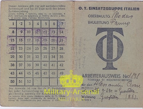 Tessera Todt | Military Arsenal