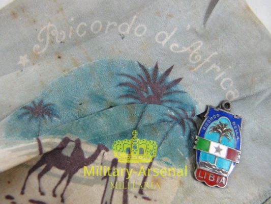 Guerra di Libia 1911 medaglia ricordo con fazzoletto | Military Arsenal