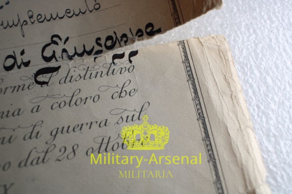 WWII fronte albanese diploma e distintivo per le operazioni di Guerra 1941 | Military Arsenal