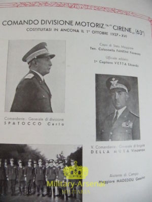 Calendario 1938 Coloniale Divisione Cirene | Military Arsenal