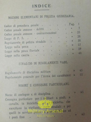 Vade-Mecum del Carabiniere | Military Arsenal