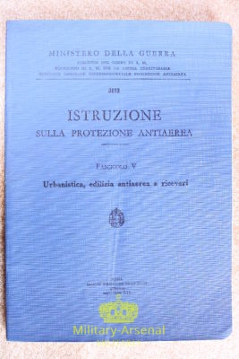 Manuali P.A.A. 1938 Protezione Antiaerea | Military Arsenal