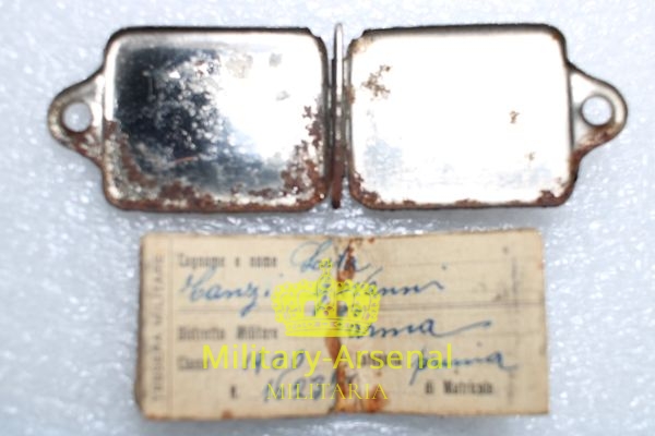 WWI pistrino di riconoscimento mod. 1916 8° Regg. fanteria Cuneo Dog-tag | Military Arsenal