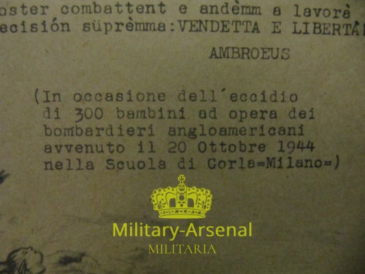 Volantino di Propaganda RSI Repubblica Sociale Italiana 7 | Military Arsenal