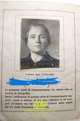 R.S.I. documento di riconoscimento comune di quistello curiosità | Military Arsenal