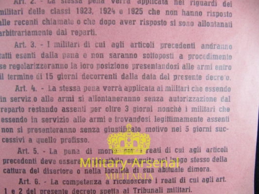 Volantino di Propaganda RSI Repubblica Sociale Italiana 8 | Military Arsenal