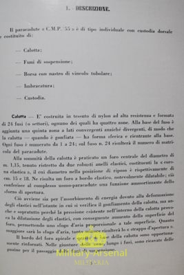Manuale istruzione sul paracadute C.M.P. 1955 | Military Arsenal