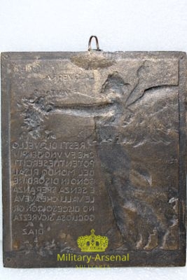 Placca in bronzo discorso Diaz 1918 | Military Arsenal