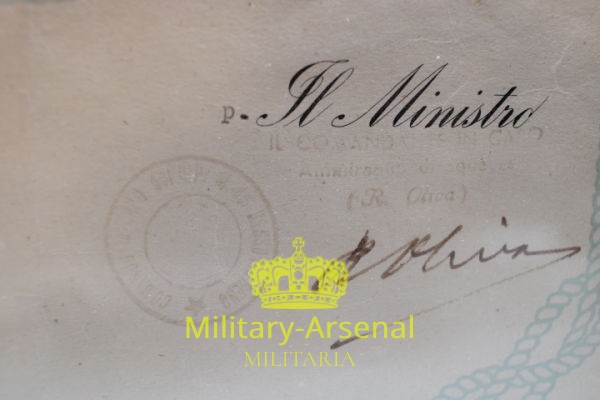 WWII Regia Marina diploma per distintivo SILURANTI | Military Arsenal