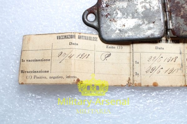 WWI pistrino di riconoscimento mod. 1916 8° Regg. fanteria Cuneo Dog-tag | Military Arsenal