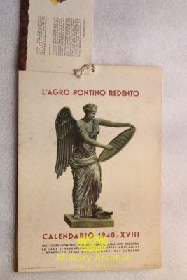 Calendario L'Agro Pontino Redento1940 | Military Arsenal