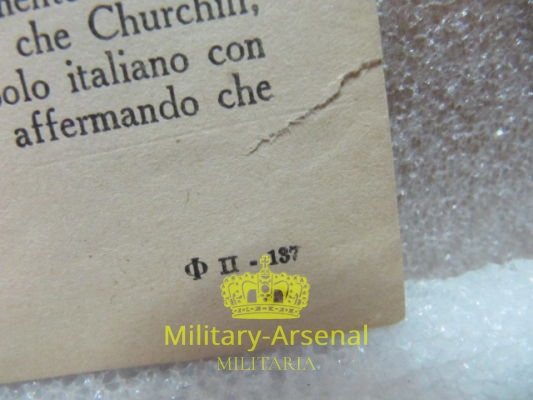 Volantino di Propaganda RSI Repubblica Sociale Italiana strage di Gorla 1944 | Military Arsenal