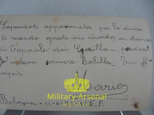 Foto BALILLA ONB con dedica | Military Arsenal