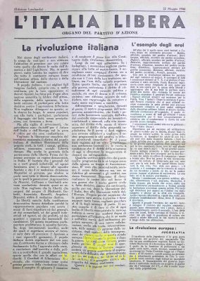 Resistenza Partigiani stampa clandestina Partito D'Azione 1944  | Military Arsenal