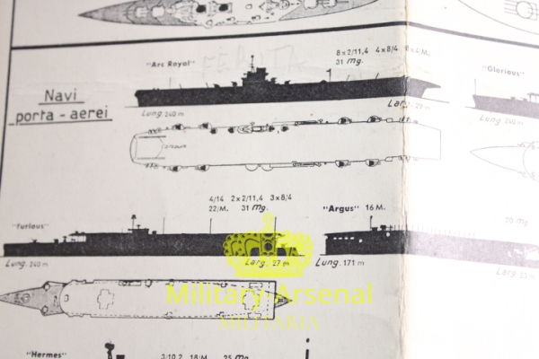 WWII Regia Aeronautica Sagoma navi da guerra Inglesi 1940 | Military Arsenal