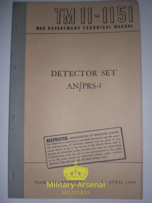Manuale per Detector  AN/PRS-1 | Military Arsenal