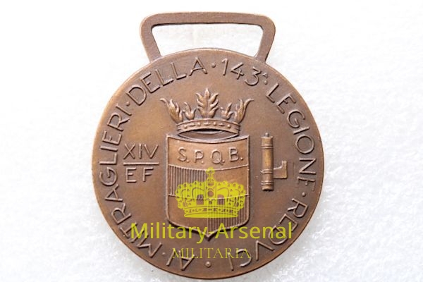 Medaglia 143^ Legione Mitraglieri Africa Orientale 1935-1936 Benevento  | Military Arsenal