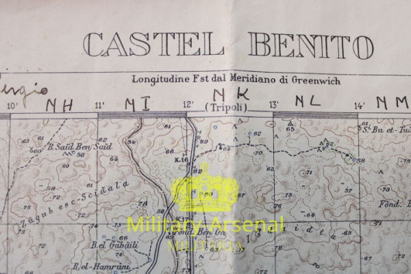 Castel Benito Libia Milizia carta topografica | Military Arsenal