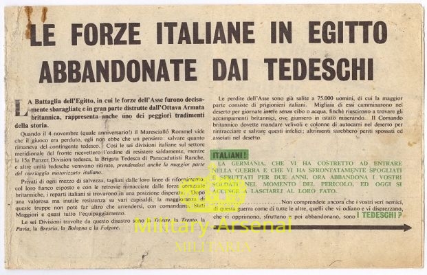 Volantino di propaganda 3 | Military Arsenal